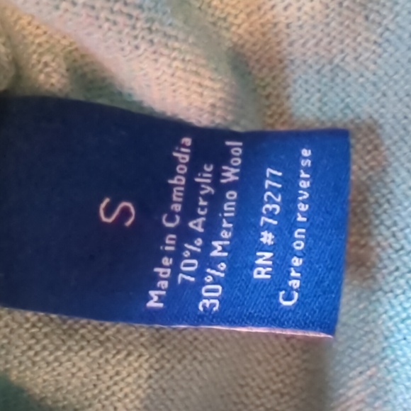 Apt. 9 Blue Merino Wool V-Neck Sweater Men's - Picture 6 of 6
